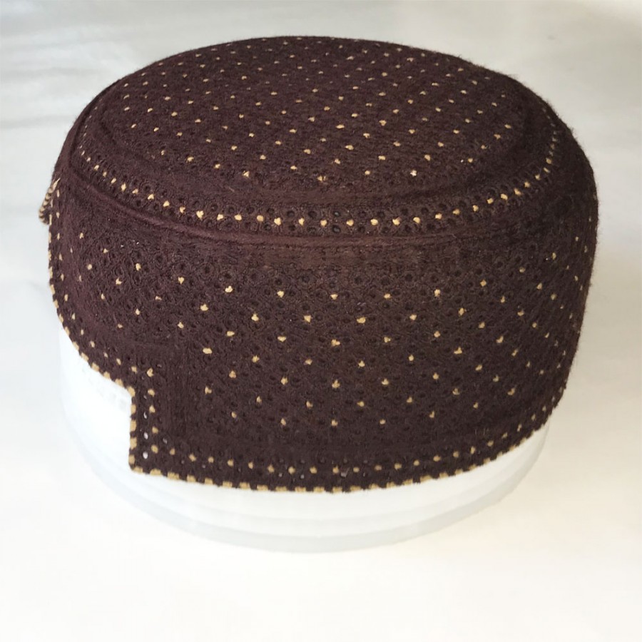 Maroon Rumali Jamali / Zardari Cap or Topi MKC-929